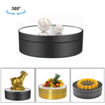 12cm 360 Degree Rotating Turntable Mirror Electric Display Stand Video Shooting Props Turntable, Load: 3kg, 12cm Mirror Black, 12cm Mirror White