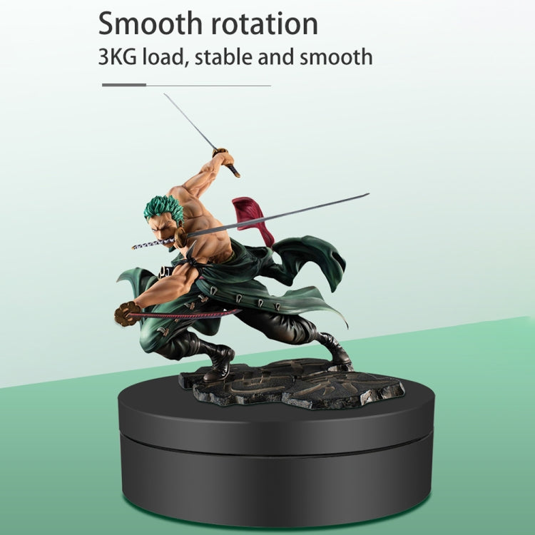 12cm 360 Degree Rotating Turntable Mirror Electric Display Stand Video Shooting Props Turntable, Load: 3kg, 12cm Mirror Black, 12cm Mirror White