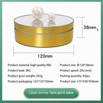 12cm 360 Degree Rotating Turntable Mirror Electric Display Stand Video Shooting Props Turntable, Load: 3kg, 12cm Mirror Sequins Gold, 12cm Mirror Sequins Silver