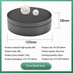 12cm 360 Degree Rotating Turntable Matte Electric Display Stand Video Shooting Props Turntable, Load: 3kg, 12cm Matte Black, 12cm Matte White