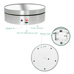 12cm 360 Degree Rotating Turntable Matte Electric Display Stand Video Shooting Props Turntable, Load: 3kg, 12cm Matte Black, 12cm Matte White