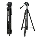 WeiFeng WT-3560 3-Section Folding Legs Live Broadcast Aluminum Alloy Tripod Mount, WT-3560