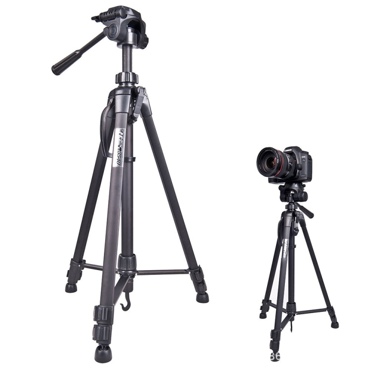 WeiFeng WT-3560 3-Section Folding Legs Live Broadcast Aluminum Alloy Tripod Mount, WT-3560