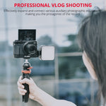 YELANGU CL9-A Camera Expansion Board Base L Plate Kit with LED Light + Tripod + Ball-head for Canon G7X2/ G7X3, CL9-A for Canon G7X2