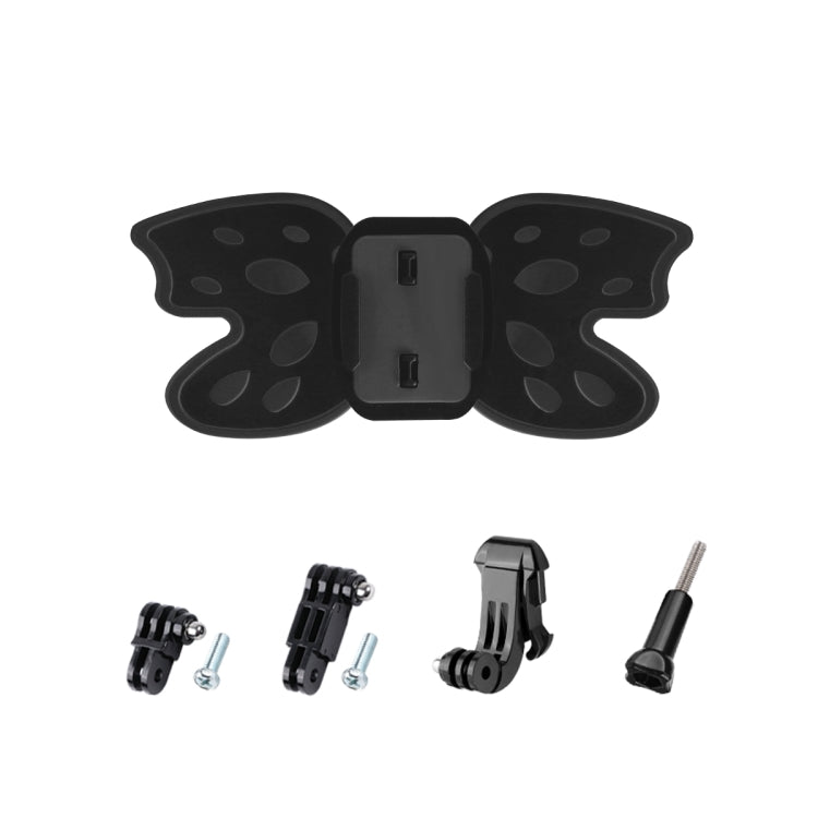 Butterfly Helmet Mount Adapter with 3-Way Pivot Arm & J-Hook Buckle & Long Screw for GoPro, Insta360, DJI and Other Action Cameras, Butterfly Helmet Mount with Pivot Arm & J-Hook Buckle