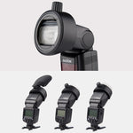 Godox S-R1 Flash Speedlite Round Shape Adapter for Godox TT685 / V860II / V350 / TT600, S-R1