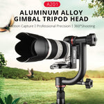 YELANGU  A201 360 Degree Horizontal Gimbal Tripod Head for DV and SLR Cameras, A201