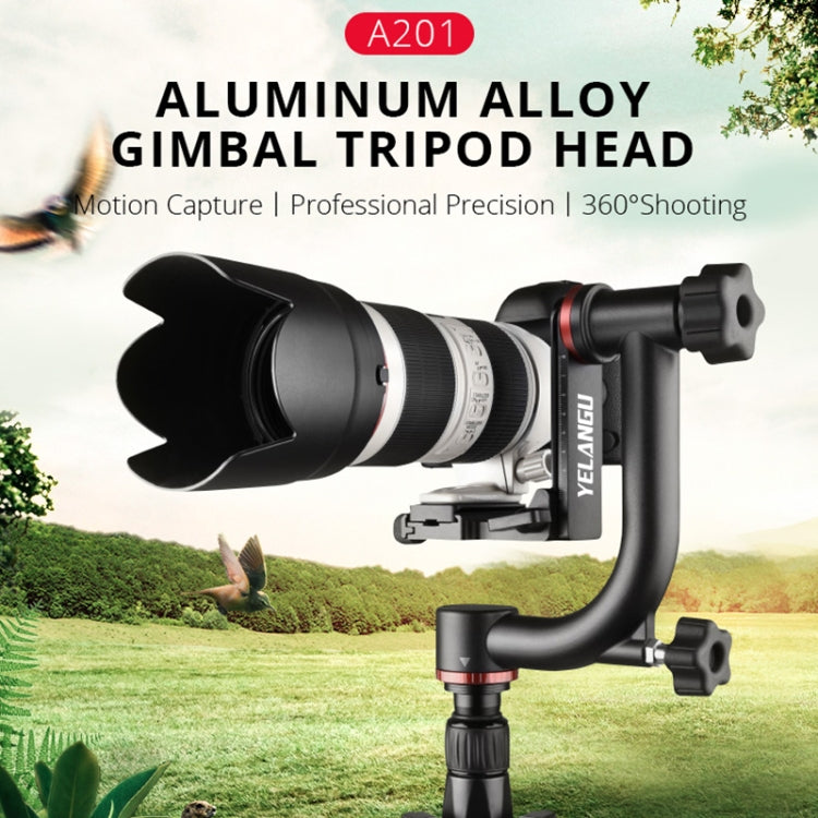 YELANGU  A201 360 Degree Horizontal Gimbal Tripod Head for DV and SLR Cameras, A201