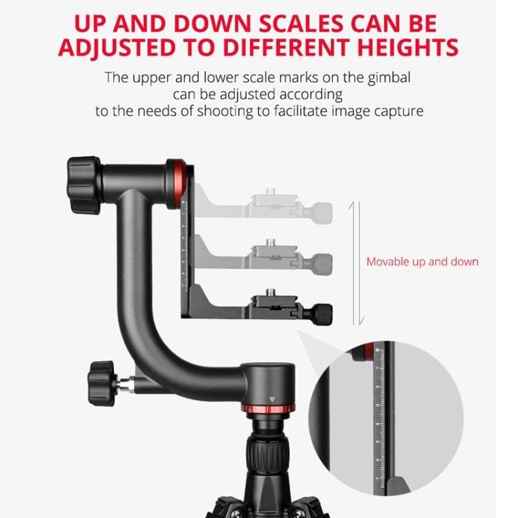 YELANGU  A201 360 Degree Horizontal Gimbal Tripod Head for DV and SLR Cameras, A201