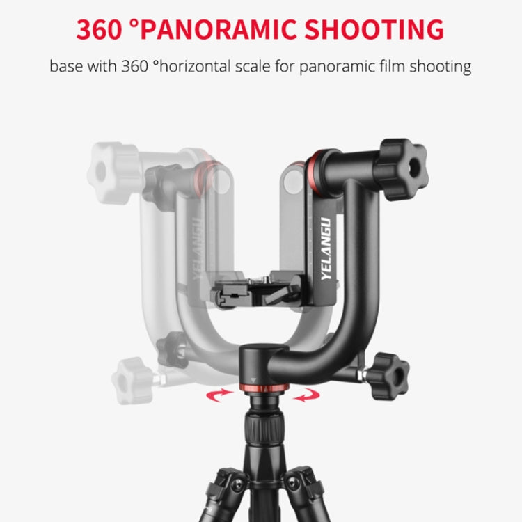 YELANGU  A201 360 Degree Horizontal Gimbal Tripod Head for DV and SLR Cameras, A201