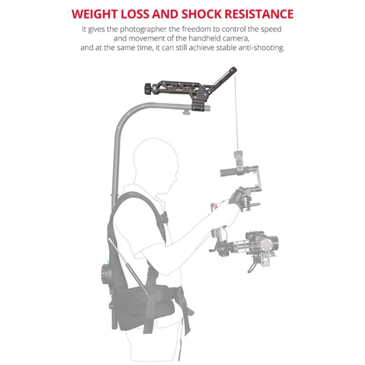YELANGU BF01 Shock-absorbing Crested Damping Arm, Load: 3-15kg, BF01 Damping Head,Load: 3-15kg