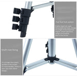 Live Broadcast Tripod 4-Section Folding Legs Aluminum Alloy Tripod Mount with U-Shape Three-Dimensional Tripod Head for DSLR & Digital Camera, Adjustable Height: 35-106cm, 3110 Silver