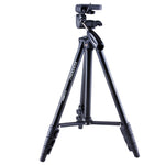 YUNTENG VCT-680RM 4-Section Folding Legs Aluminum Alloy Tripod Mount with Three-Dimensional Tripod Head for DSLR & Digital Camera, Adjustable Height: 46-138cm, VCT-680RM