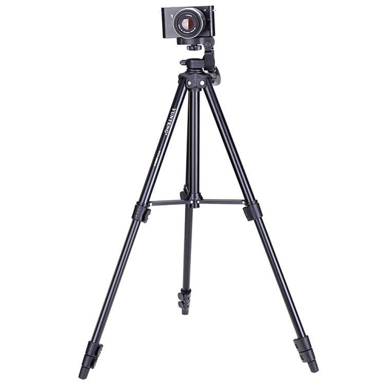 YUNTENG VCT-680RM 4-Section Folding Legs Aluminum Alloy Tripod Mount with Three-Dimensional Tripod Head for DSLR & Digital Camera, Adjustable Height: 46-138cm, VCT-680RM