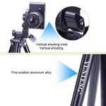 YUNTENG VCT-680RM 4-Section Folding Legs Aluminum Alloy Tripod Mount with Three-Dimensional Tripod Head for DSLR & Digital Camera, Adjustable Height: 46-138cm, VCT-680RM