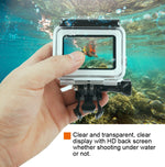 45m Waterproof Housing Protective Case + Touch Screen Back Cover for GoPro NEW HERO /HERO6 /5, with Buckle Basic Mount & Screw, No Need to Remove Lens, Touch Screen (Transparent)