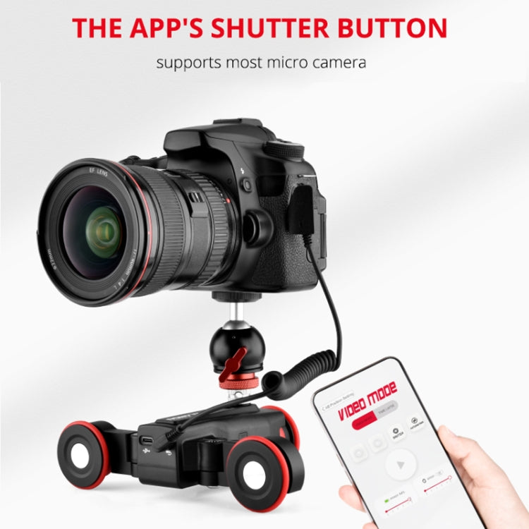 YELANGU L5 Electric Track Slider 3-Wheel Rolling Dolly Car, Load: 3kg, L5 Dolly Car