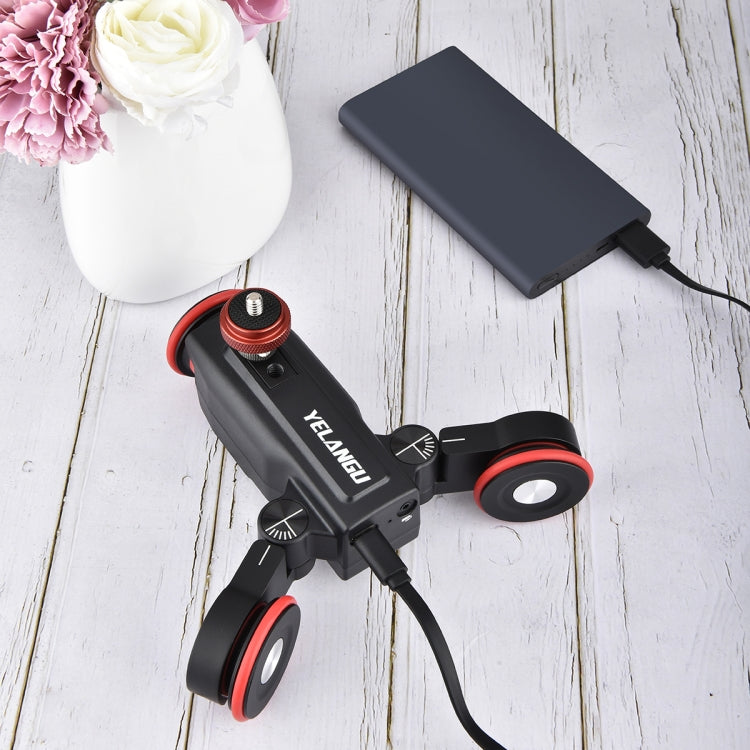 YELANGU L5 Electric Track Slider 3-Wheel Rolling Dolly Car, Load: 3kg, L5 Dolly Car