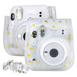 Stars Crystal PVC Hard Case Camera Bag with Shoulder Strap for FUJIFILM Instax Mini 11, Transparent