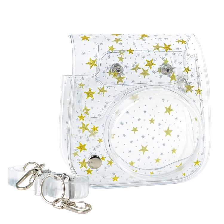 Stars Crystal PVC Hard Case Camera Bag with Shoulder Strap for FUJIFILM Instax Mini 11, Transparent