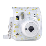 Stars Crystal PVC Hard Case Camera Bag with Shoulder Strap for FUJIFILM Instax Mini 11, Transparent
