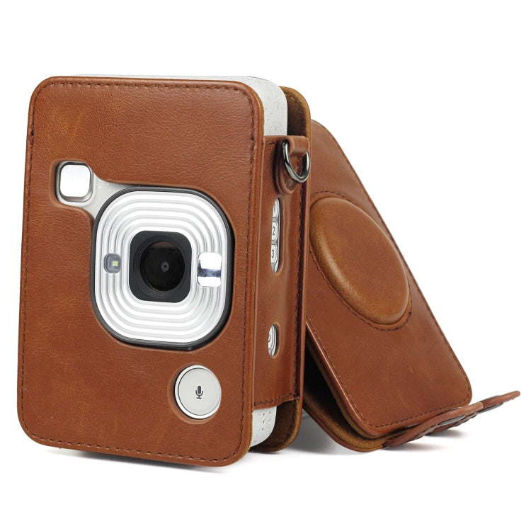 Full Body Camera Retro PU Leather Case Bag with Strap for FUJIFILM instax mini Liplay, For FUJIFILM instax mini Liplay