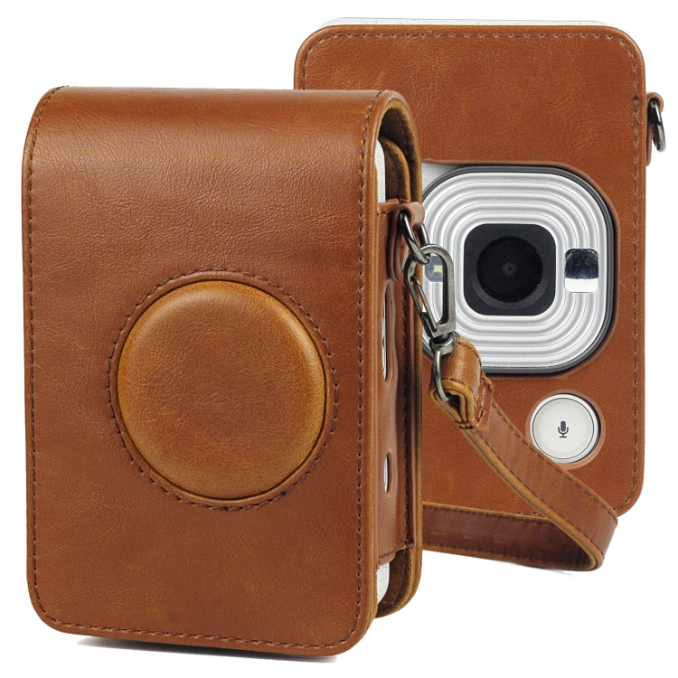 Full Body Camera Retro PU Leather Case Bag with Strap for FUJIFILM instax mini Liplay, For FUJIFILM instax mini Liplay