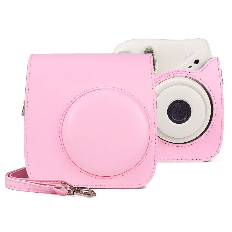 حافظة كاميرا جلدية PU عتيقة كاملة الجسم مع حزام لكاميرا FUJIFILM instax mini 7+، لـ FUJIFILM instax mini 7+