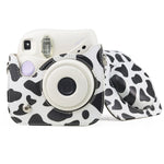 Milk Cow Full Body PU Leather Case Camera  Bag with Strap for FUJIFILM instax mini 7+, Milk Cow