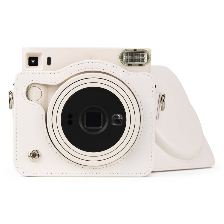 حافظة كاميرا جلدية PU كاملة الجسم مع حزام لكاميرا FUJIFILM instax Square SQ1