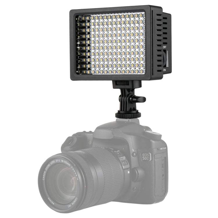 HD-160 White Light LED Video Light on-Camera Photography Lighting Fill Light for Canon, Nikon, DSLR Camera with 3 Filter Plates, HD-160