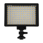HD-160 ضوء فيديو LED أبيض على الكاميرا لإضاءة التصوير، ضوء تعبئة لكاميرات كانون، نيكون، DSLR مع 3 صفائح فلتر، HD-160