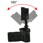 HD-160 ضوء فيديو LED أبيض على الكاميرا لإضاءة التصوير، ضوء تعبئة لكاميرات كانون، نيكون، DSLR مع 3 صفائح فلتر، HD-160