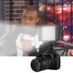 HD-160 ضوء فيديو LED أبيض على الكاميرا لإضاءة التصوير، ضوء تعبئة لكاميرات كانون، نيكون، DSLR مع 3 صفائح فلتر، HD-160