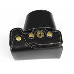 Full Body Camera PU Leather Case Bag for Sony LCE-7C / Alpha 7C / A7C 28-60mm / 40.5mm Lens, For Sony A7C