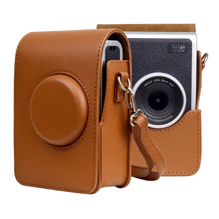 Vertical Full Body Camera PU Leather Case Bag with Strap for FUJIFILM instax mini Evo, For FUJIFILM instax mini Evo Vertical