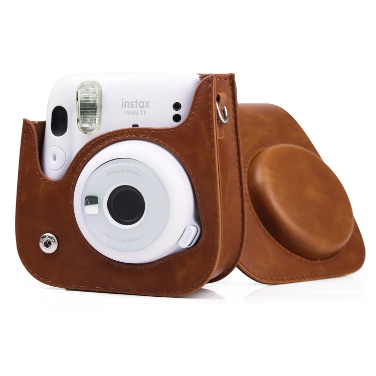 Retro Full Body Camera Leather Case Bag with Strap for FUJIFILM Instax mini 11, For FUJIFILM Instax mini 11