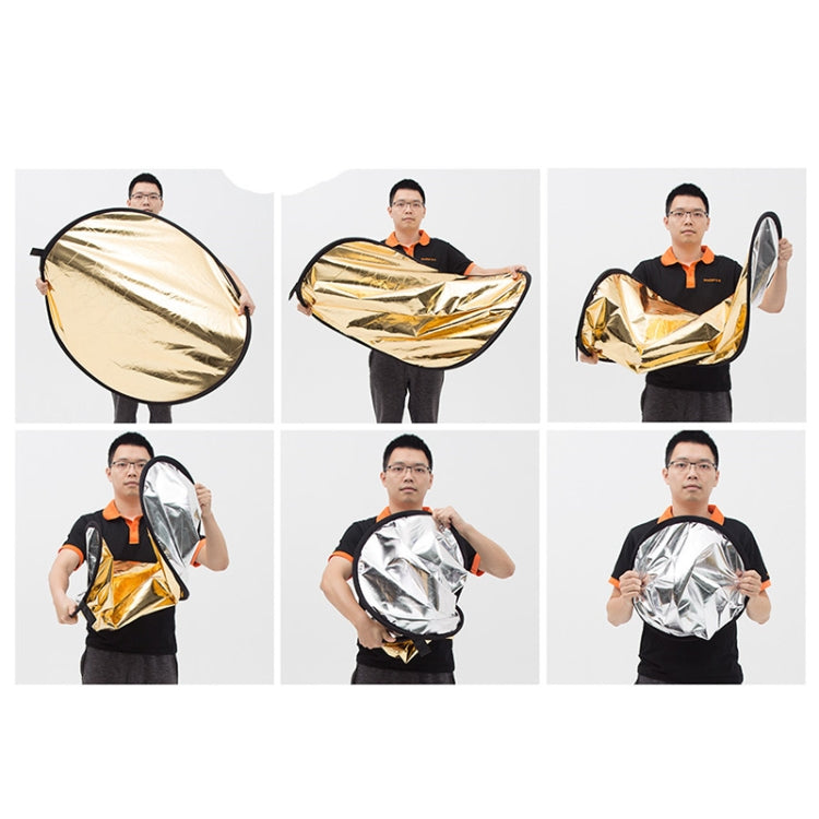 Godox FT01 80cm Round 2 in 1 Gold / Silver Folding Reflector Board, 80cm