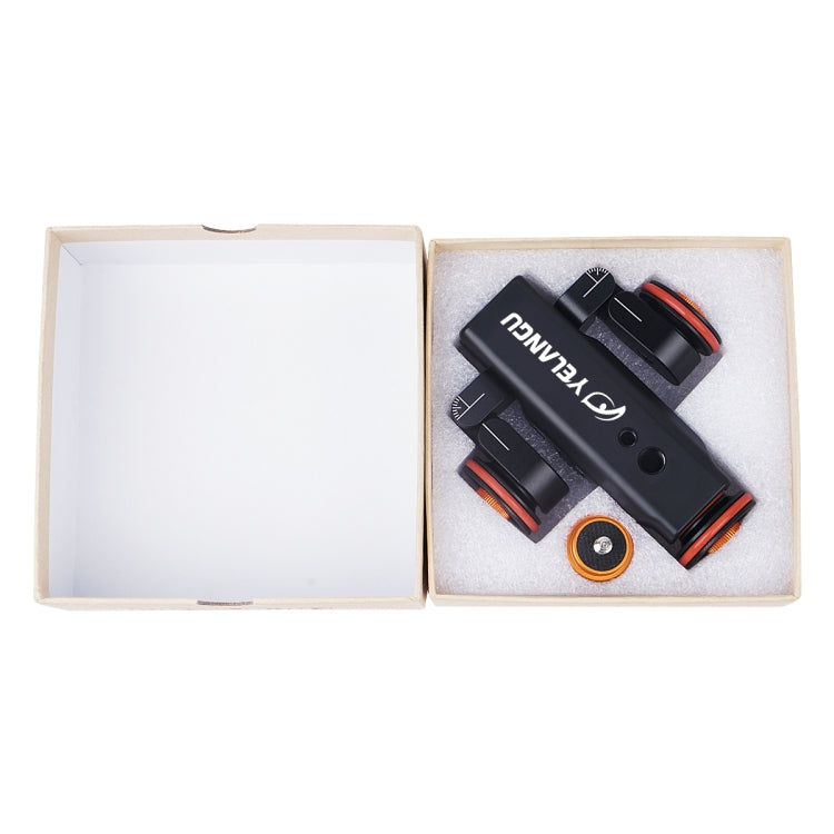 YELANGU L4X Camera Wheel Dolly II Electric Track Slider 3-Wheel Video Pulley Rolling Dolly Car with Remote Control for DSLR / Home DV Cameras, GoPro, Smartphones, Load: 3kg, L4X Dolly Car Black