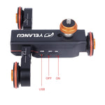 YELANGU L4X Camera Wheel Dolly II Electric Track Slider 3-Wheel Video Pulley Rolling Dolly Car with Remote Control for DSLR / Home DV Cameras, GoPro, Smartphones, Load: 3kg, L4X Dolly Car Black