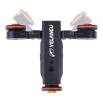 YELANGU L4X Camera Wheel Dolly II Electric Track Slider 3-Wheel Video Pulley Rolling Dolly Car with Remote Control for DSLR / Home DV Cameras, GoPro, Smartphones, Load: 3kg, L4X Dolly Car Black