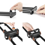 YELANGU L4X-BE YLG1817A 60cm Aluminum Alloy Splicing Slide Rail Track + 3-Wheel Video Pulley Rolling Dolly Car for SLR Cameras / Video Cameras, L4X-BE 60cm Rail Track + Dolly Car