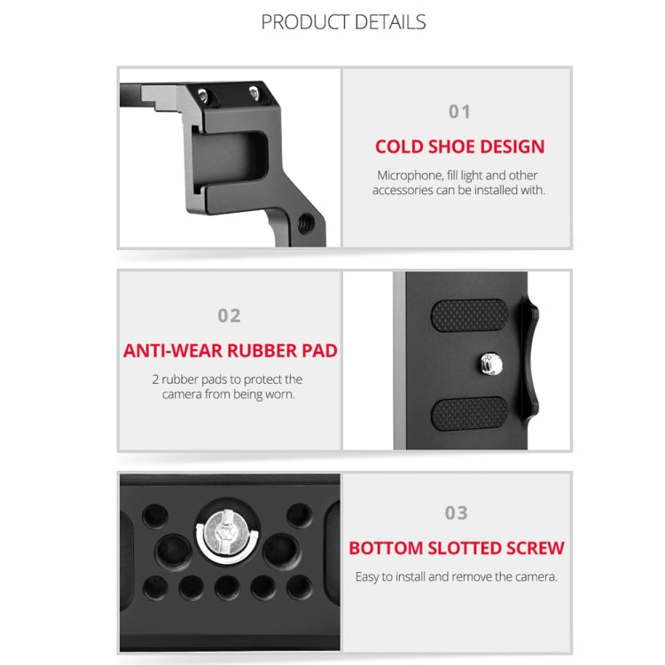 YELANGU C22-A YLG0334B-A Video Camera Cage Stabilizer for Canon EOS R5/R6/R, YLG0334B-A