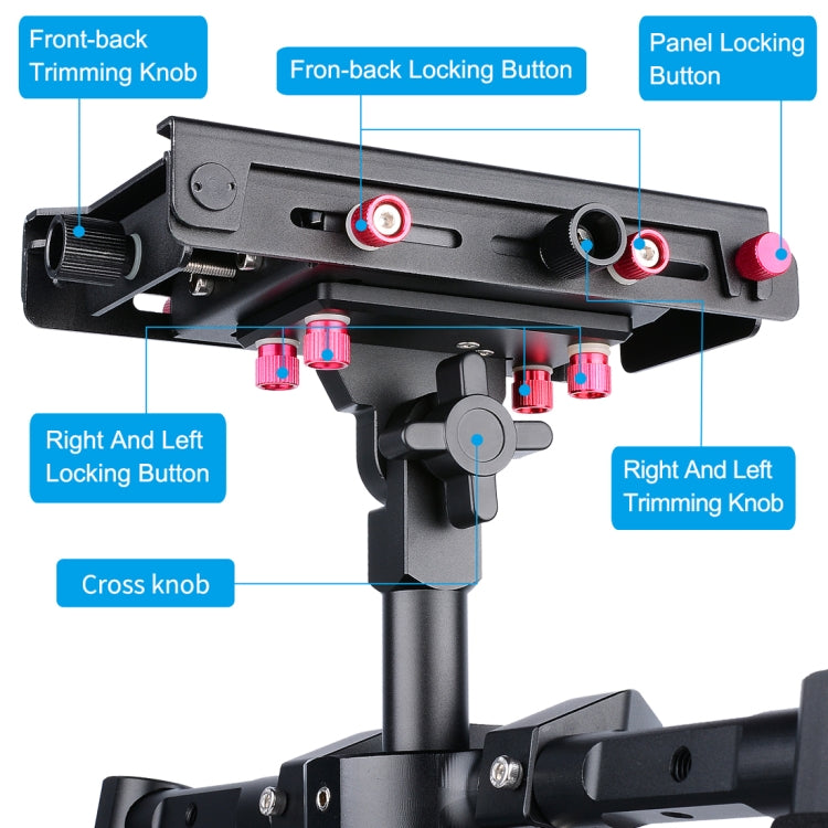 YELANGU S300 4 in 1 Multifunctional Rig + Dual Handheld Shoulder Rig + Monopod + Stabilizer for Cameras / SLR Cameras, Height Range: 63cm-170cm, YELANGU S300