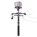 YELANGU S300 4 in 1 Multifunctional Rig + Dual Handheld Shoulder Rig + Monopod + Stabilizer for Cameras / SLR Cameras, Height Range: 63cm-170cm, YELANGU S300