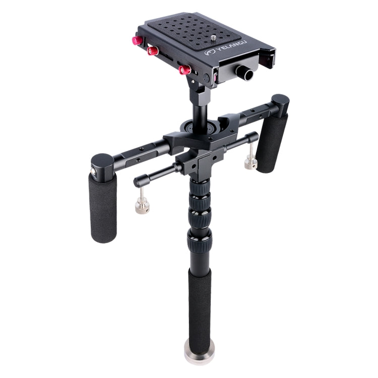 YELANGU S300 4 in 1 Multifunctional Rig + Dual Handheld Shoulder Rig + Monopod + Stabilizer for Cameras / SLR Cameras, Height Range: 63cm-170cm, YELANGU S300