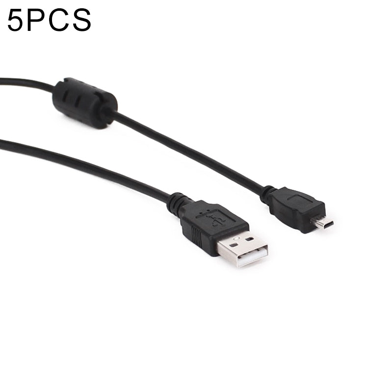 5 PCS 1.5m Mini 8 Pin USB to USB 2.0 Data Charging Cable for Nikon D5100 / D610, Mini 8 Pin USB