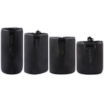 4 PCS Neoprene SLR Camera Lens Carrying Bag Pouch Bag with Carabiner, Size: 10x22cm, 10x14cm, 10x18cm, 8x10cm, 4 Size
