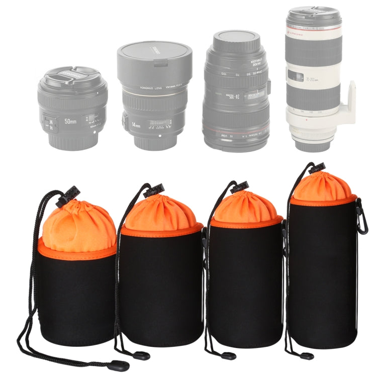 4 in 1 SLR Camera Lens Bag Micro Single Lens Bag Lens Inner Bile Bag Waterproof Protective Case Plus Velvet Thickening, 4 in 1