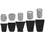 5 in 1 SLR Camera Lens Package Thickening Shockproof Neoprene Lens Storage Bag Sticky Deduction, 5 in 1